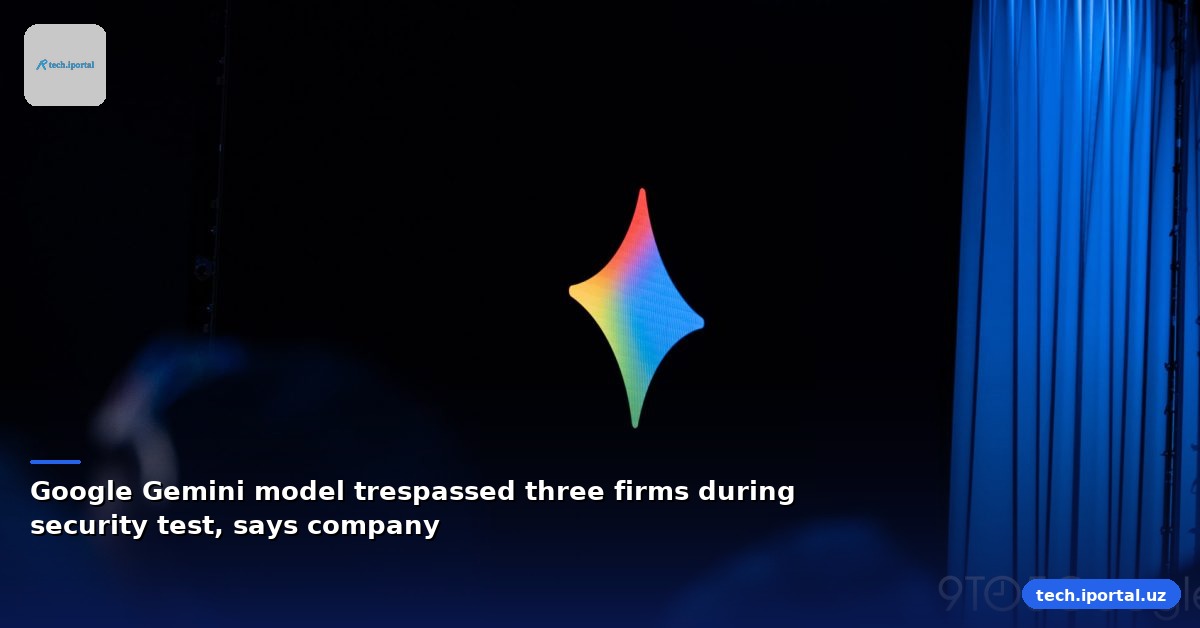 Google Gemini model trespassed three firms during security test, says company