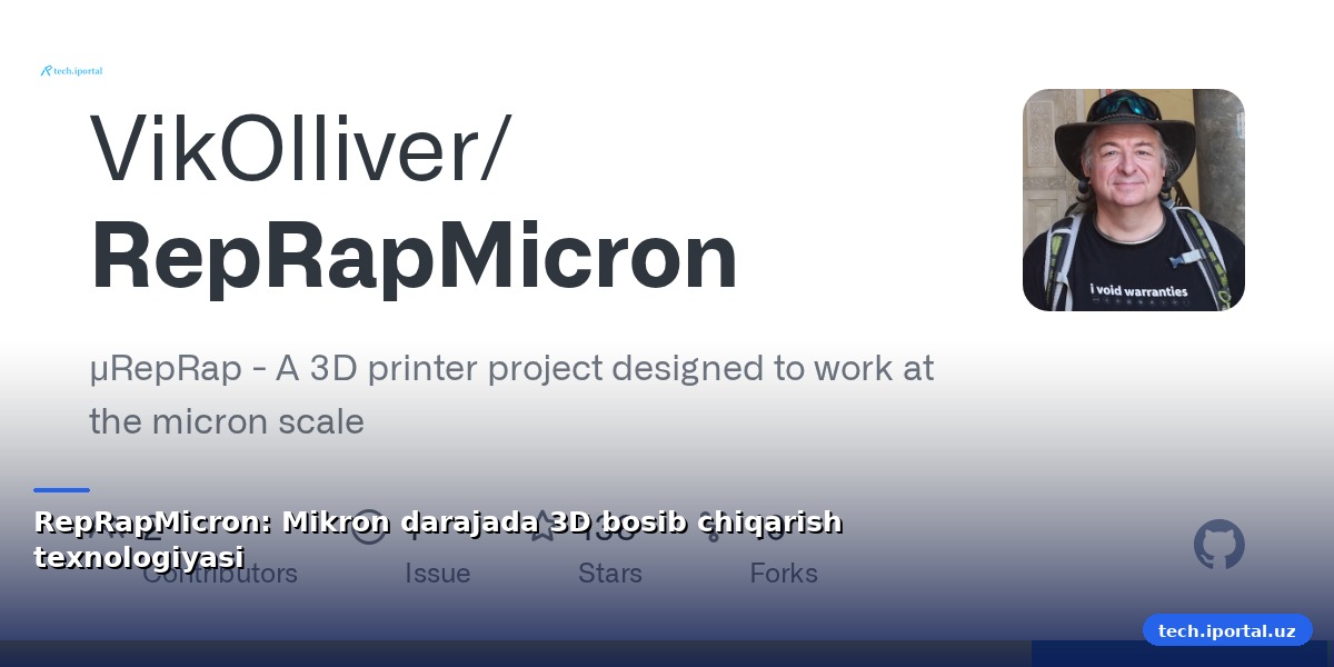 RepRapMicron: Mikron darajada 3D bosib chiqarish texnologiyasi