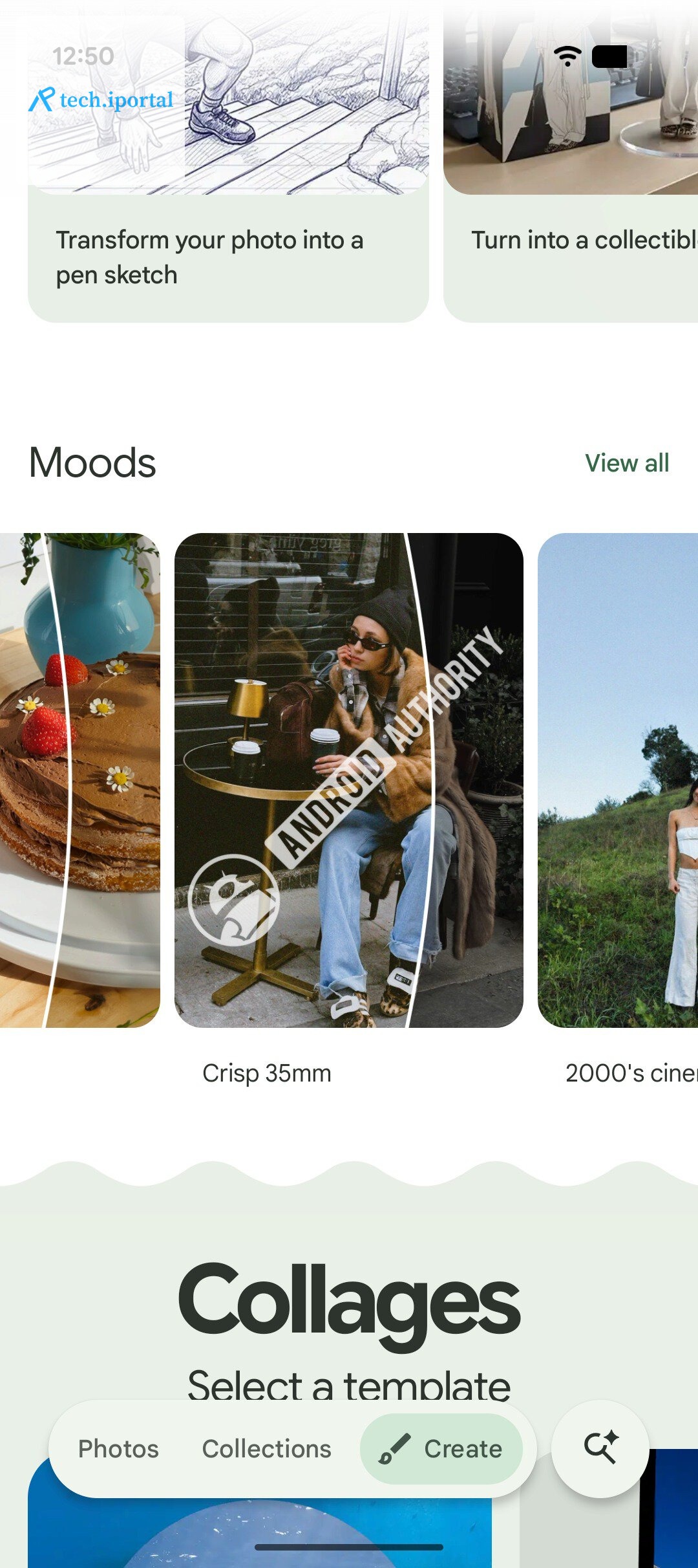 Moods feature in the Google Photos app