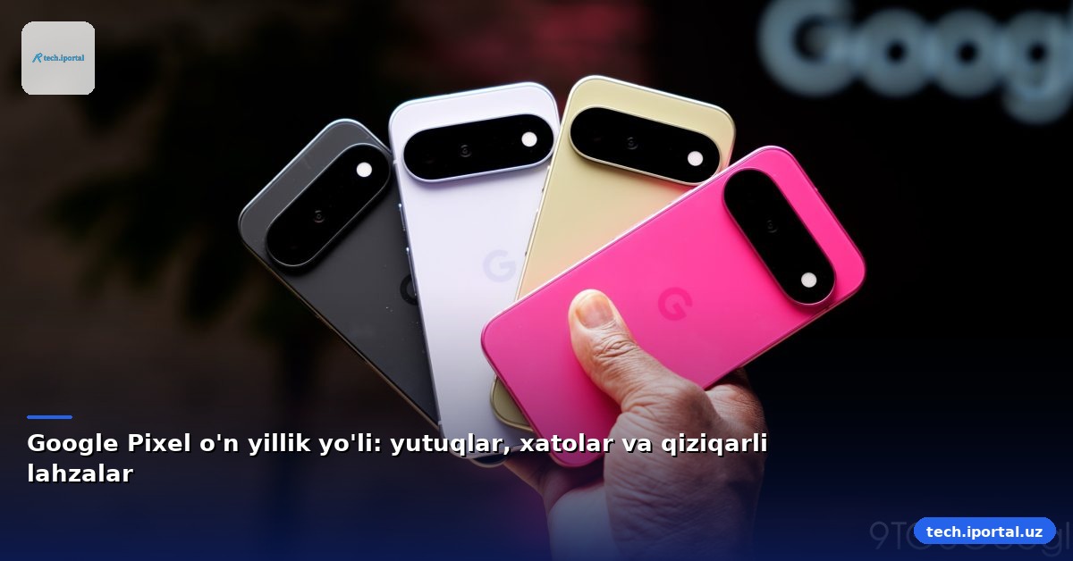 Google Pixel o'n yillik yo'li: yutuqlar, xatolar va qiziqarli lahzalar