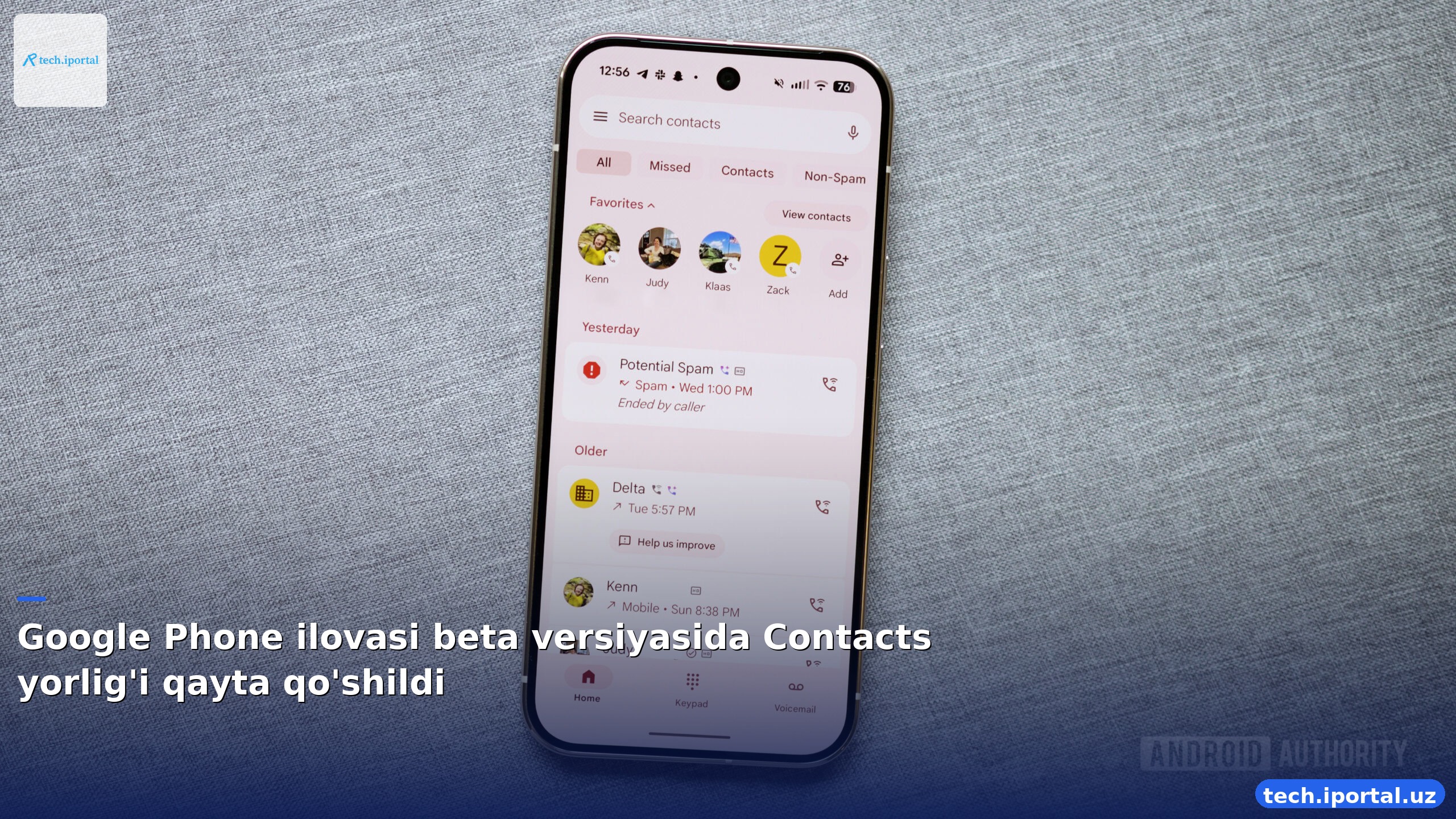 Google Phone ilovasi beta versiyasida Contacts yorlig'i qayta qo'shildi