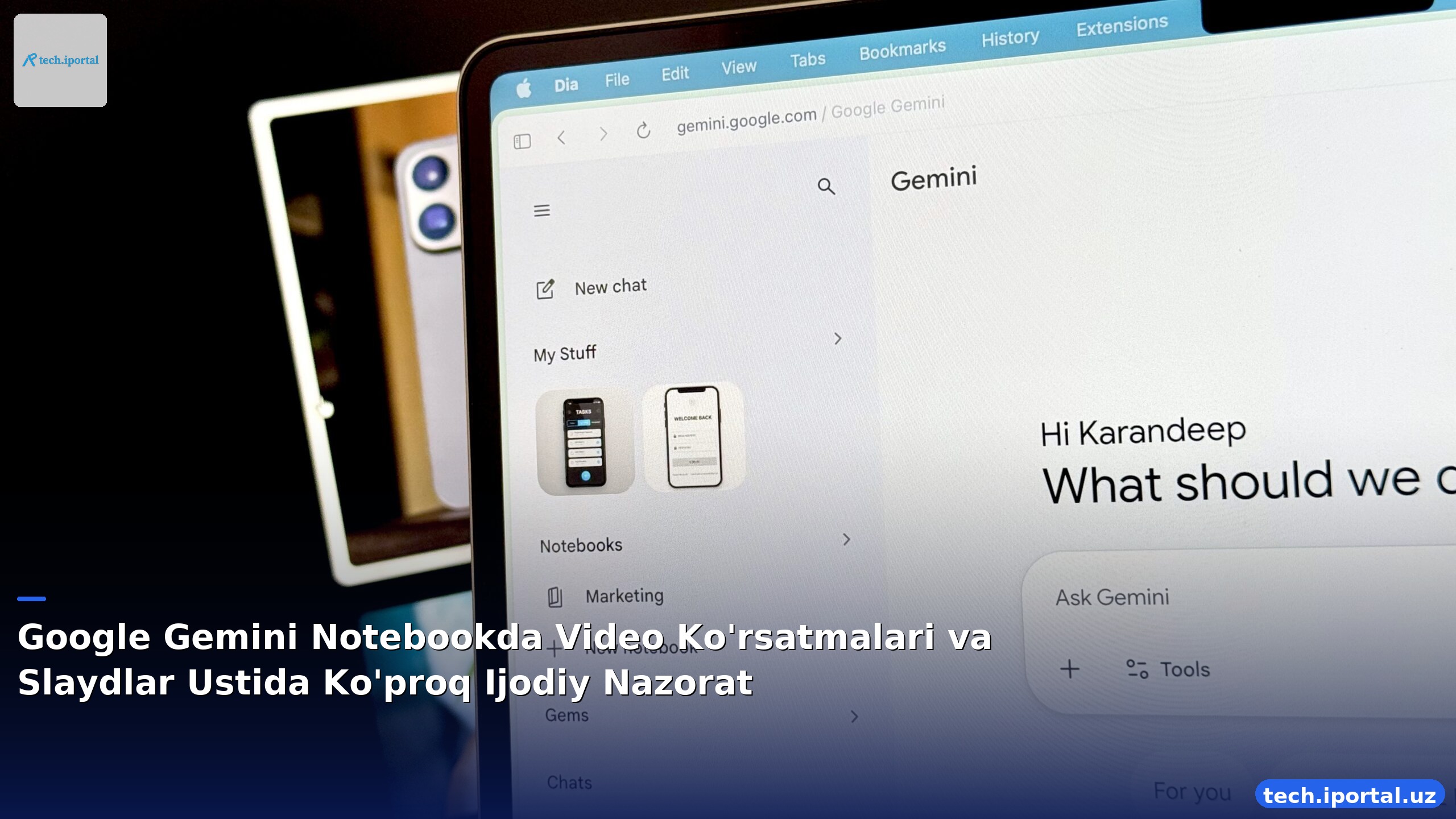 Google Gemini Notebookda Video Ko'rsatmalari va Slaydlar Ustida Ko'proq Ijodiy Nazorat