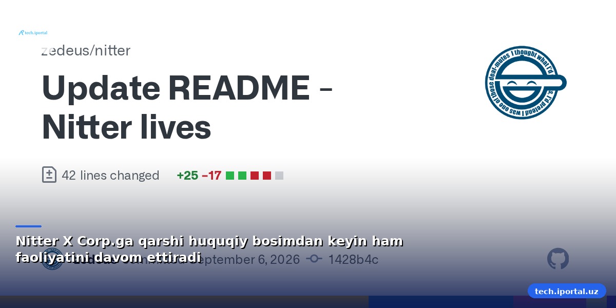 Nitter X Corp.ga qarshi huquqiy bosimdan keyin ham faoliyatini davom ettiradi