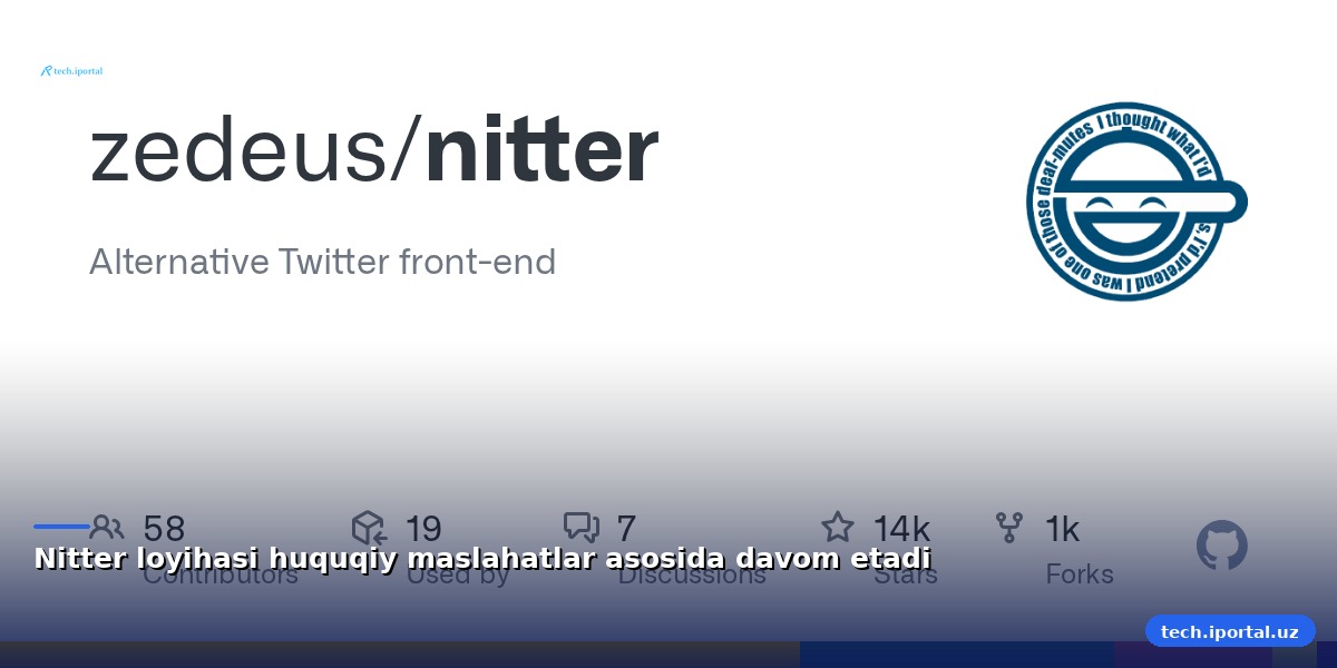 Nitter loyihasi huquqiy maslahatlar asosida davom etadi