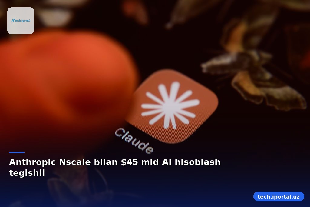 Anthropic Nscale bilan $45 mld AI hisoblash tegishli
