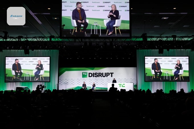 Sean O'Kane and Chris Barman, CEO, Slate Auto, speak onstage during day two of TechCrunch Disrupt 2025 at Moscone Center on October 28, 2025 in San Francisco, California