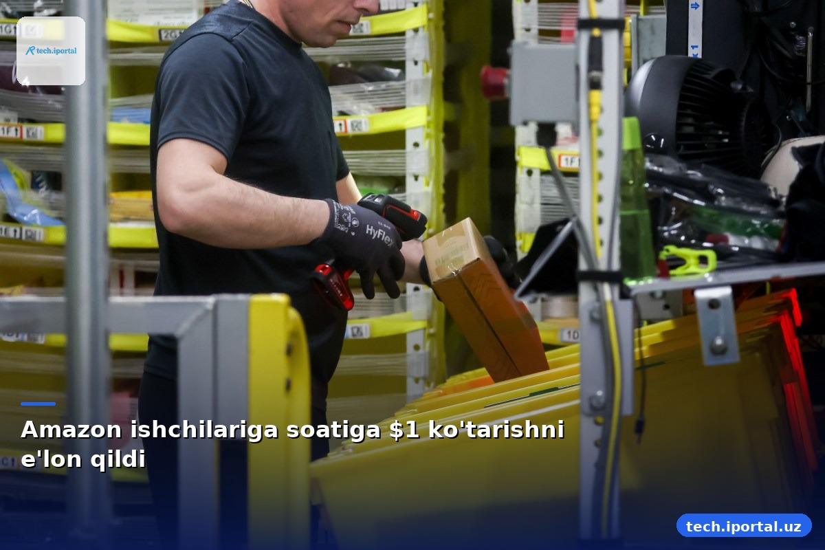 Amazon ishchilariga soatiga $1 ko'tarishni e'lon qildi