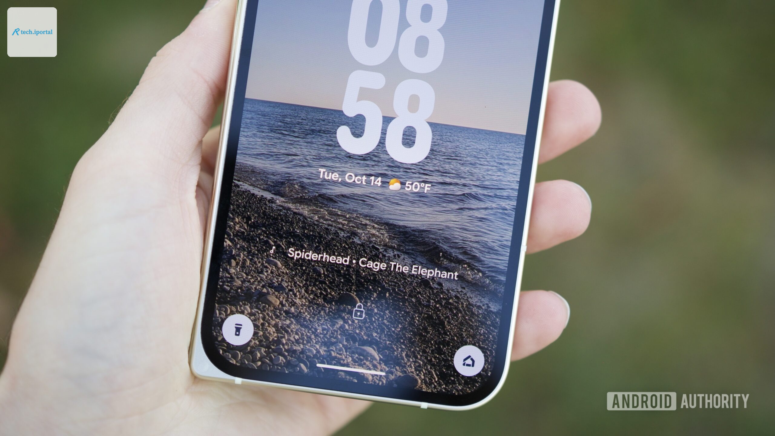 Now Playing running on the Google Pixel 10 Pro Fold cover screen.
