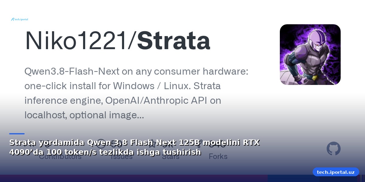 Strata yordamida Qwen 3.8 Flash Next 125B modelini RTX 4090’da 100 token/s tezlikda ishga tushirish