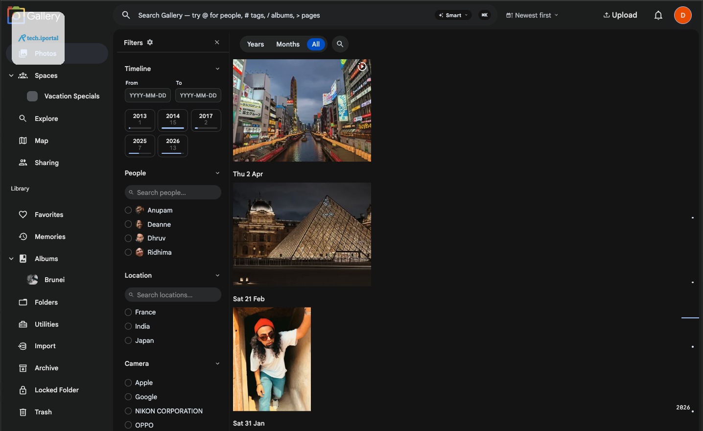 Noodle Gallery filtering