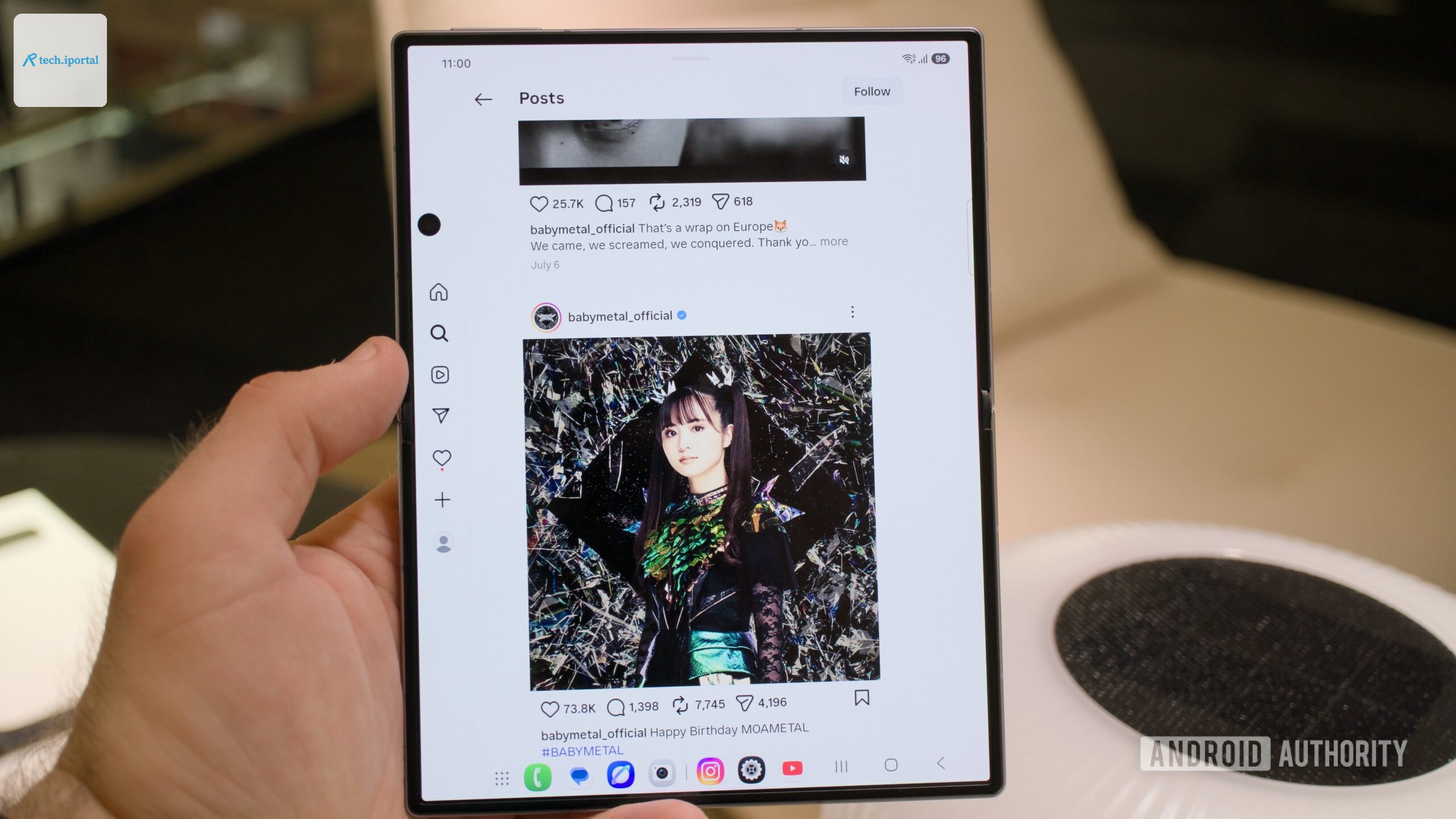 galaxy fold 8 instagram open