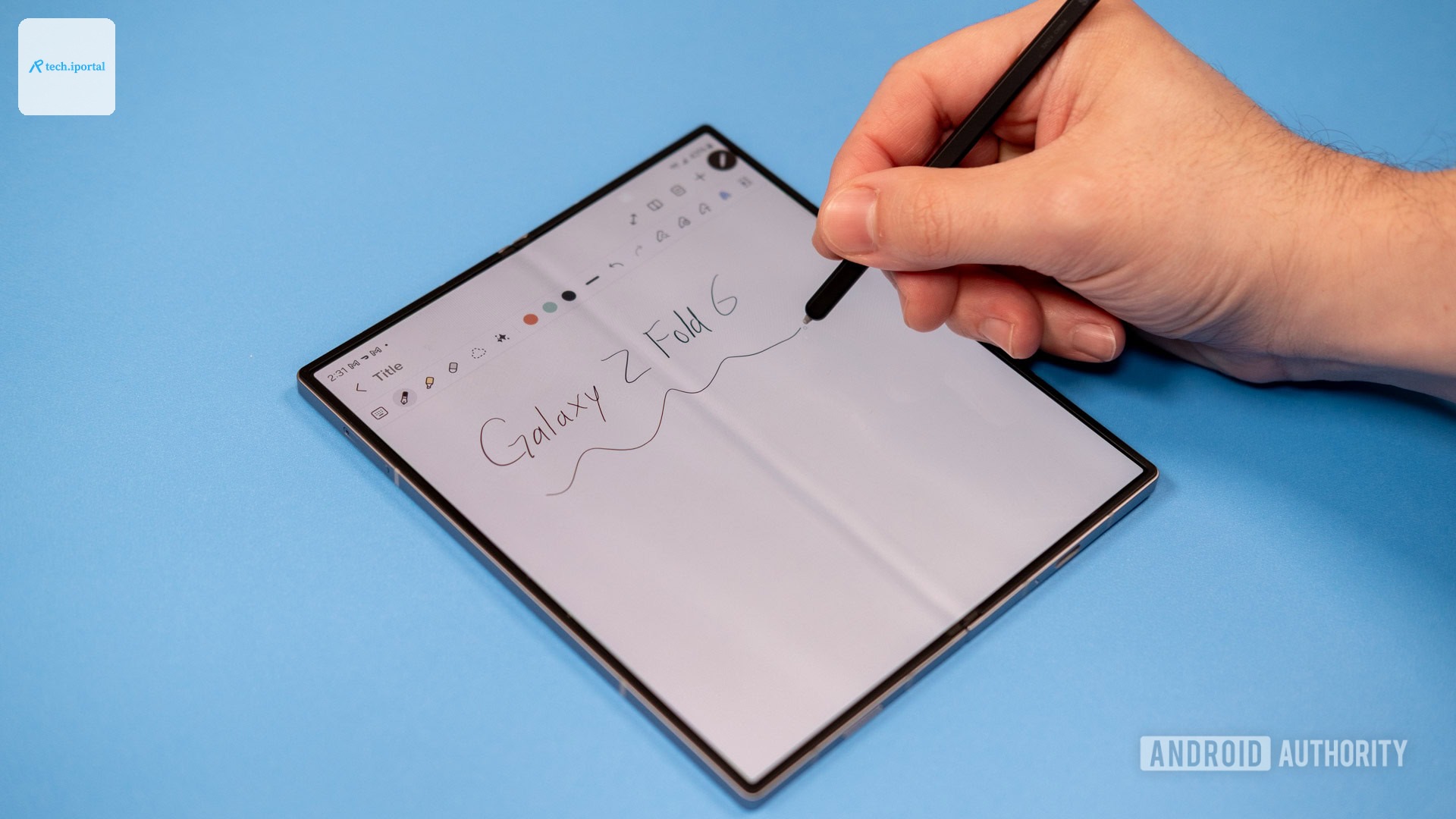 Samsung Galaxy Z Fold 6 Z Pen and crease