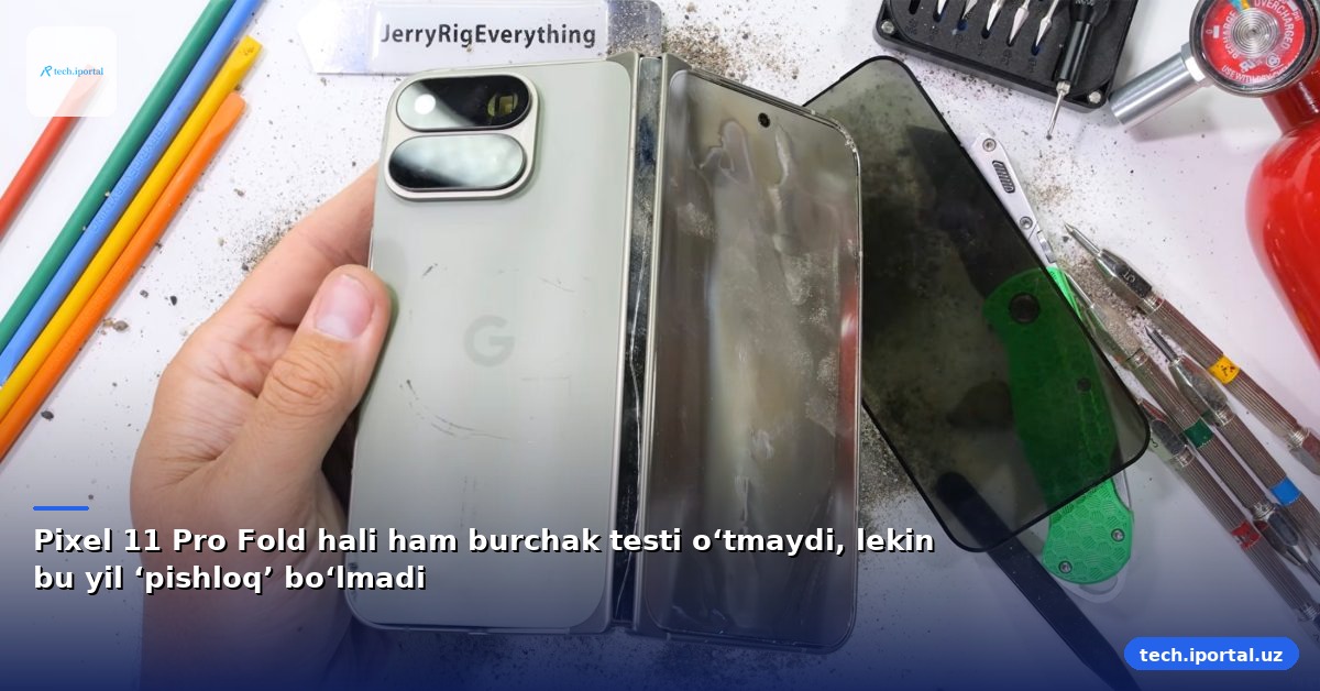 Pixel 11 Pro Fold hali ham burchak testi o‘tmaydi, lekin bu yil ‘pishloq’ bo‘lmadi