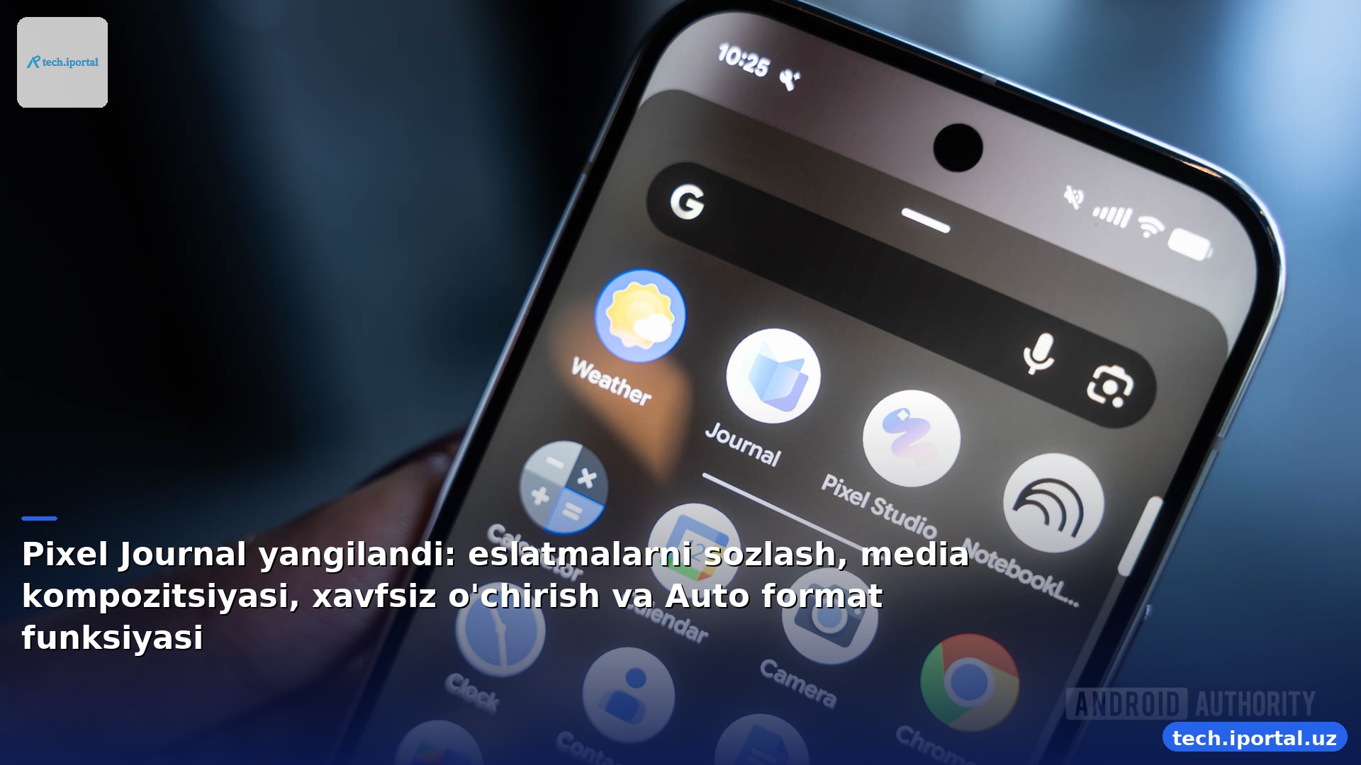 Pixel Journal yangilandi: eslatmalarni sozlash, media kompozitsiyasi, xavfsiz o'chirish va Auto format funksiyasi