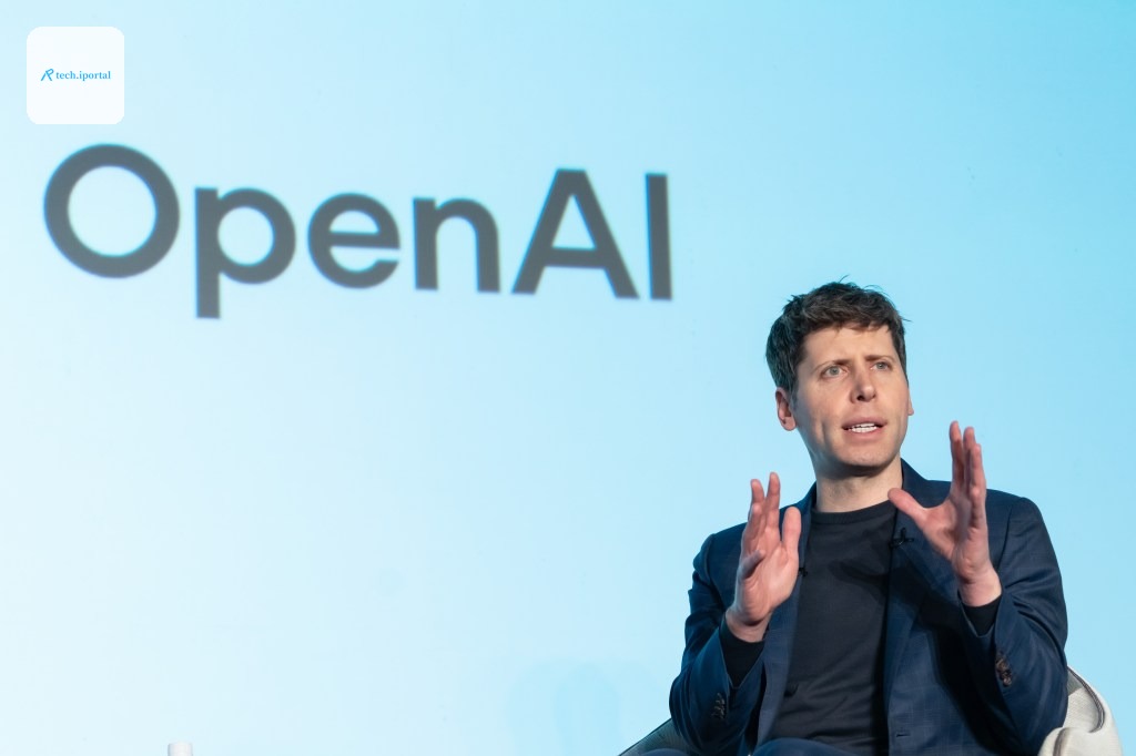 OpenAI CEO Sam Altman speaks at an event.