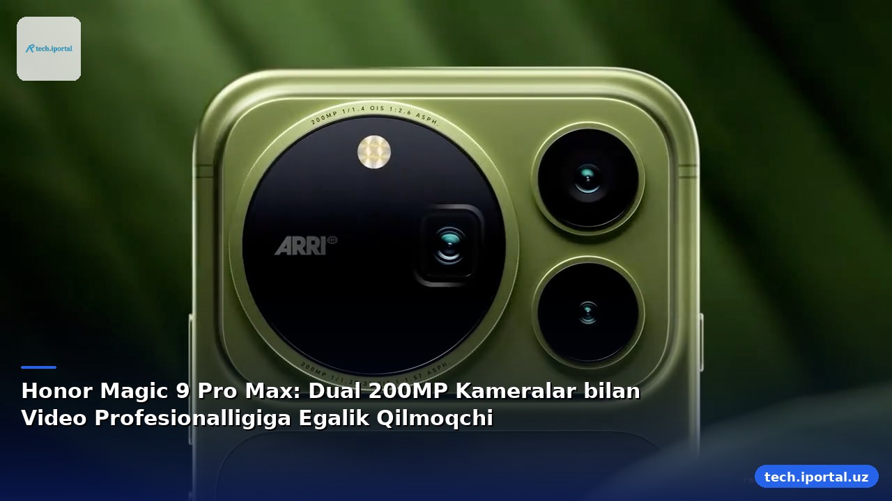 Honor Magic 9 Pro Max: Dual 200MP Kameralar bilan Video Profesionalligiga Egalik Qilmoqchi