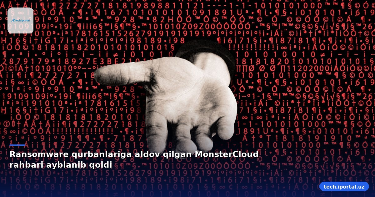 Ransomware qurbanlariga aldov qilgan MonsterCloud rahbari ayblanib qoldi