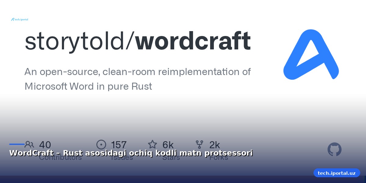 WordCraft – Rust asosidagi ochiq kodli matn protsessori