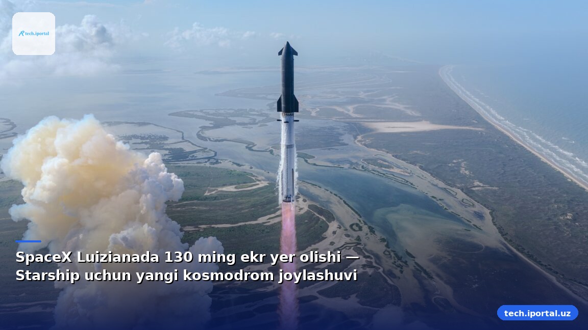 SpaceX Luizianada 130 ming ekr yer olishi — Starship uchun yangi kosmodrom joylashuvi