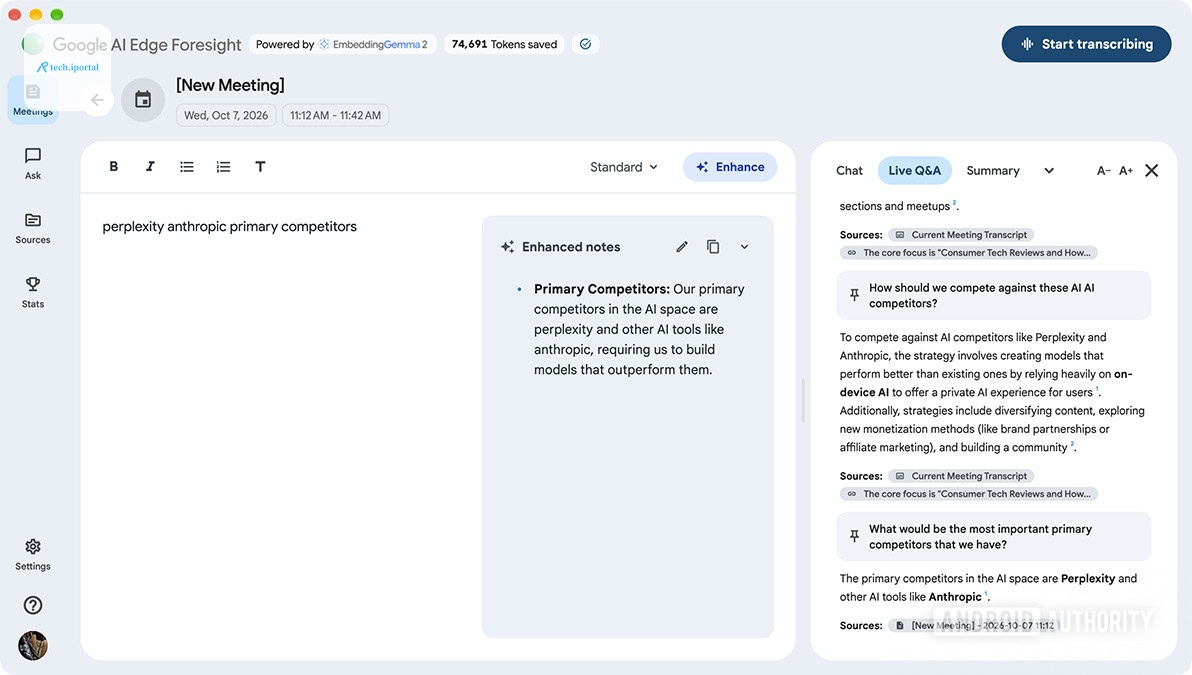 google ai edge foresight meeting questions and answers