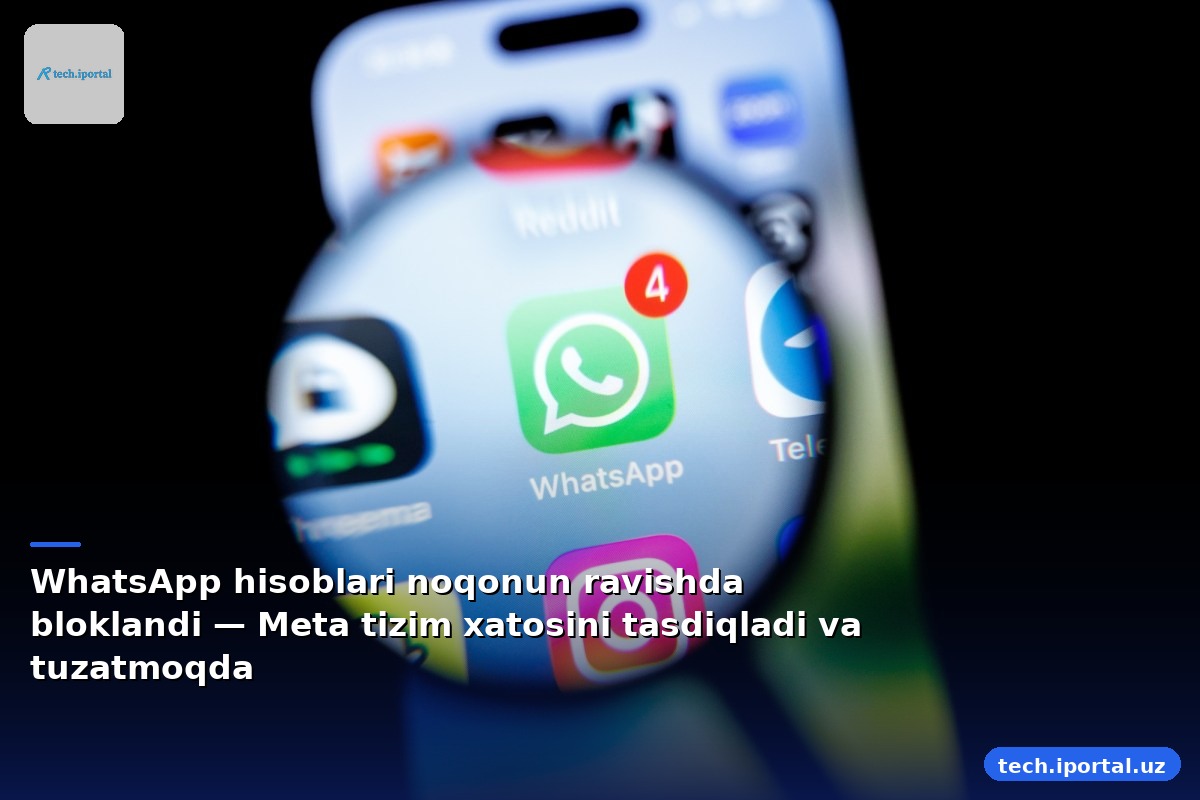 WhatsApp hisoblari noqonun ravishda bloklandi — Meta tizim xatosini tasdiqladi va tuzatmoqda