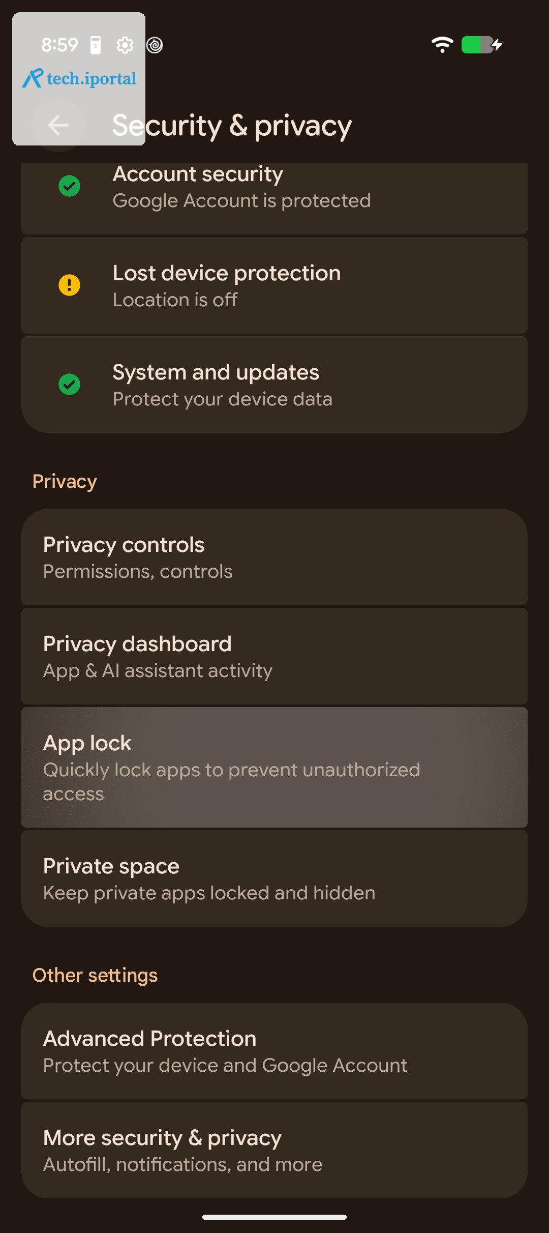 Android Canary 2608 app lock feature AssembleDebug 1