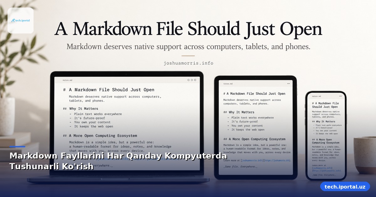 Markdown Fayllarini Har Qanday Kompyuterda Tushunarli Ko'rish