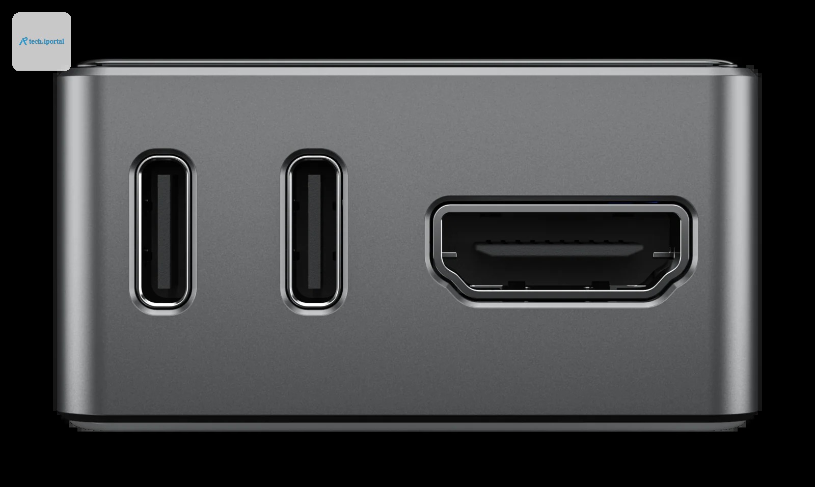 Back of JetKVM Mini W with two USB ports