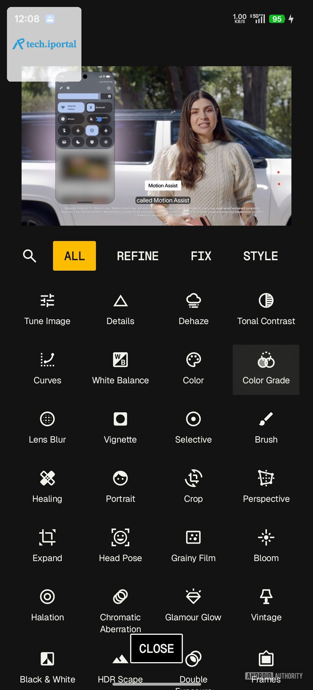 Snapseed Search Bar 1
