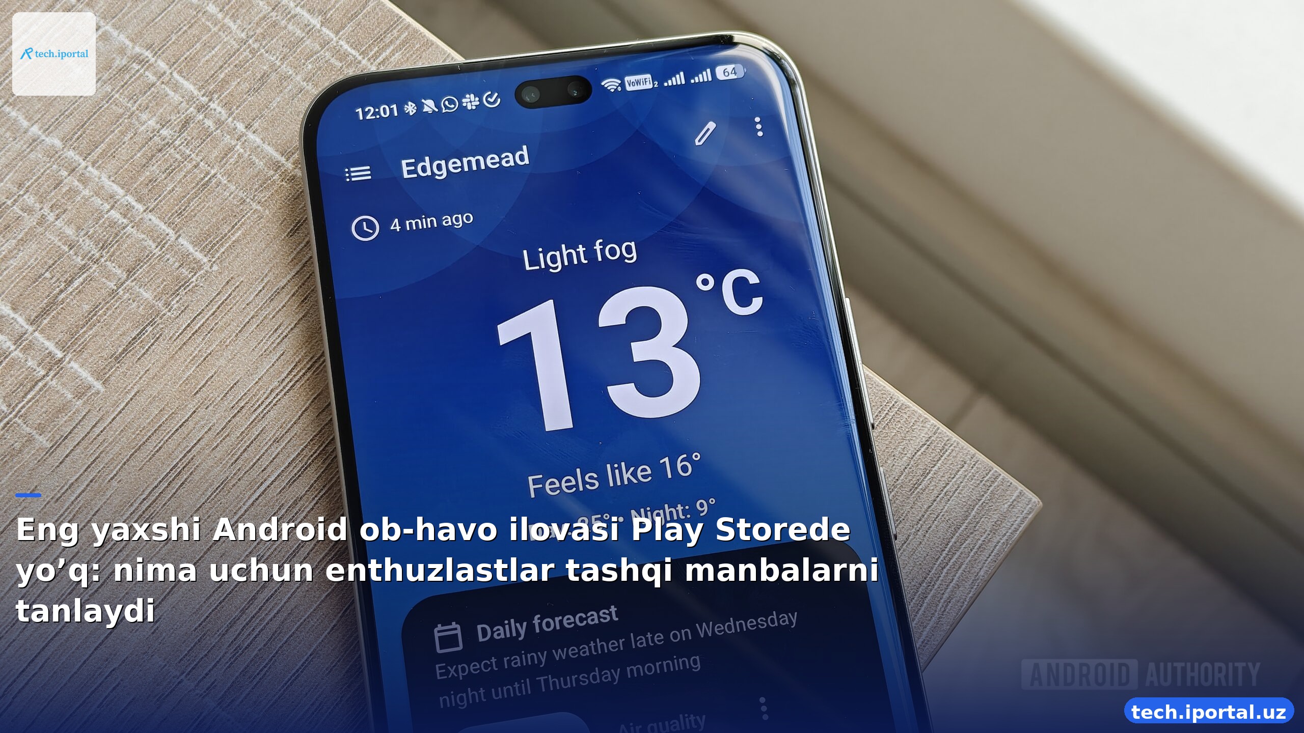 Eng yaxshi Android ob-havo ilovasi Play Storede yo’q: nima uchun enthuzlastlar tashqi manbalarni tanlaydi