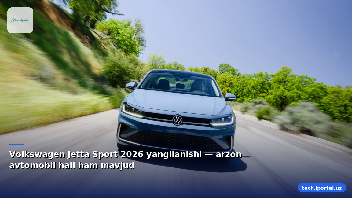 Volkswagen Jetta Sport 2026 yangilanishi — arzon avtomobil hali ham mavjud