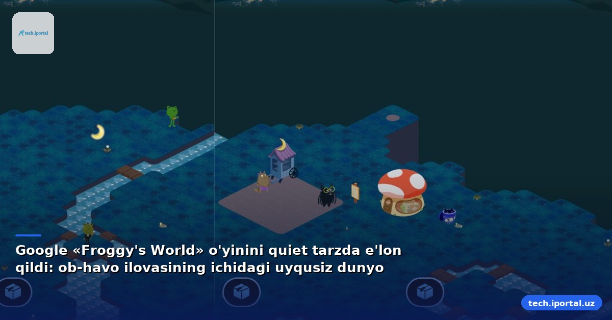 Google «Froggy's World» o'yinini quiet tarzda e'lon qildi: ob-havo ilovasining ichidagi uyqusiz dunyo