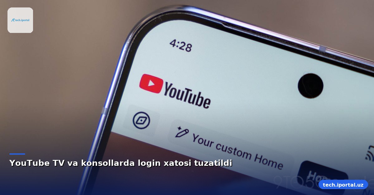 YouTube TV va konsollarda login xatosi tuzatildi