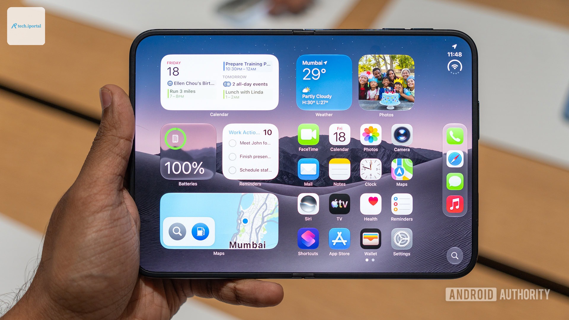 Apple iPhone Duo Hands On Inner Display with iOS 27 home screen