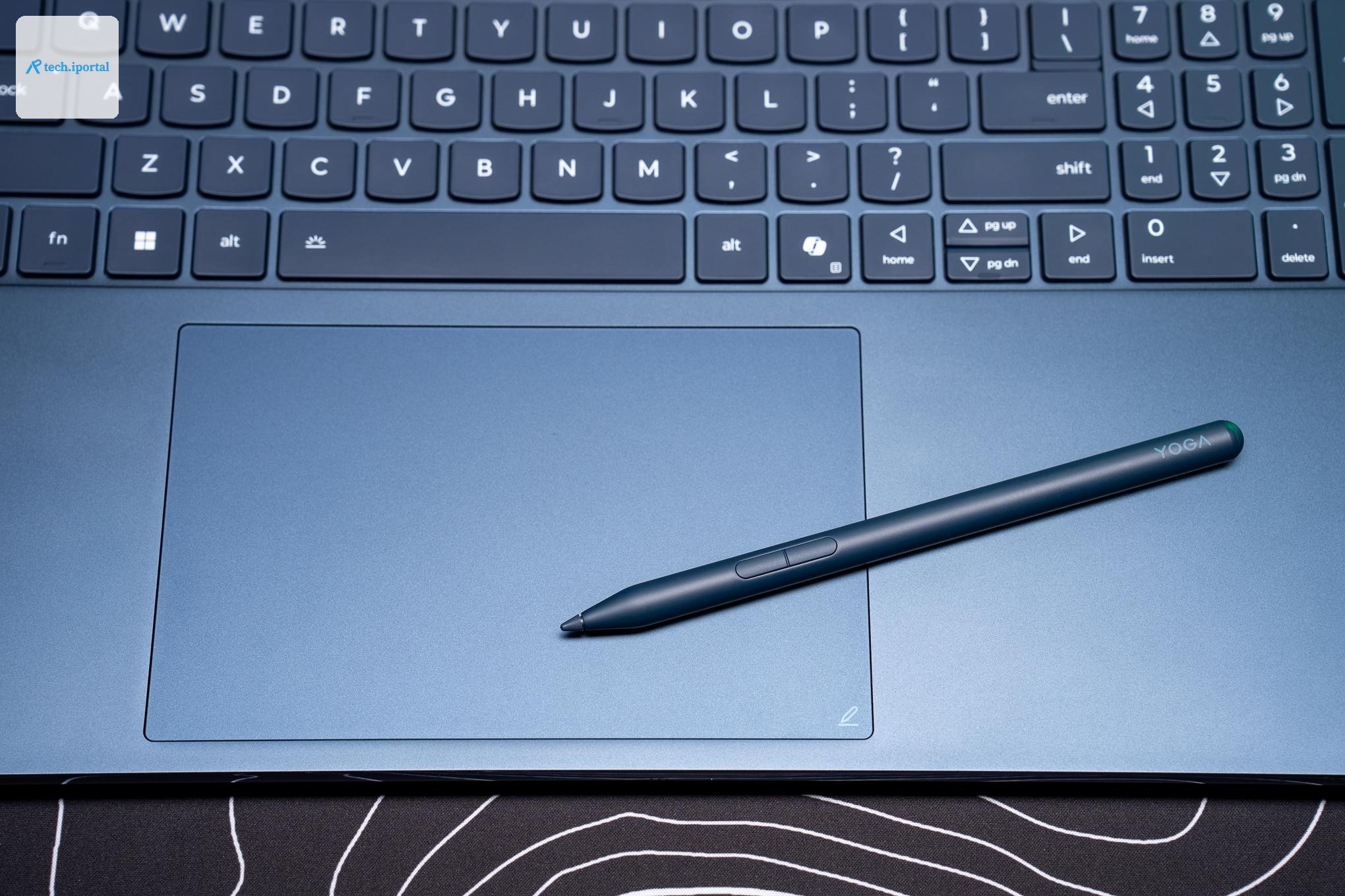 <em>The Yoga 9n’s stylus works on both the trackpad and the screen.</em>