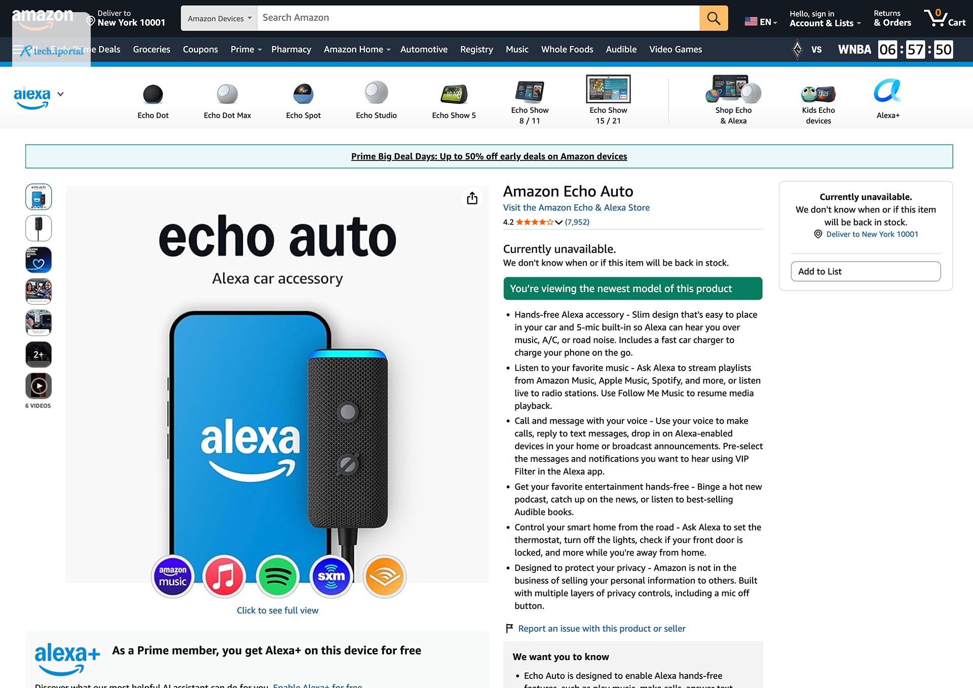 Amazon Echo Auto no longer available for purchase