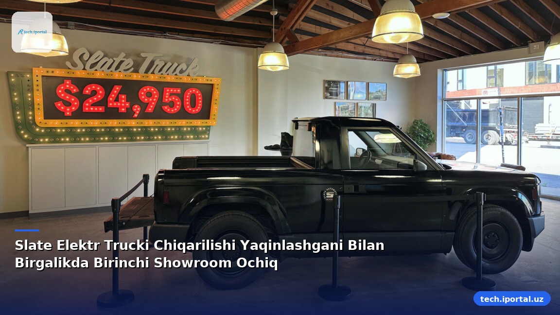 Slate Elektr Trucki Chiqarilishi Yaqinlashgani Bilan Birgalikda Birinchi Showroom Ochiq