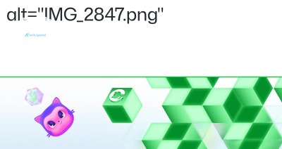 Humorous header image with 'alt=IMG_2847.png' written across the top, and Mona's head looking up at a cube next to a GitHub logo on the bottom.