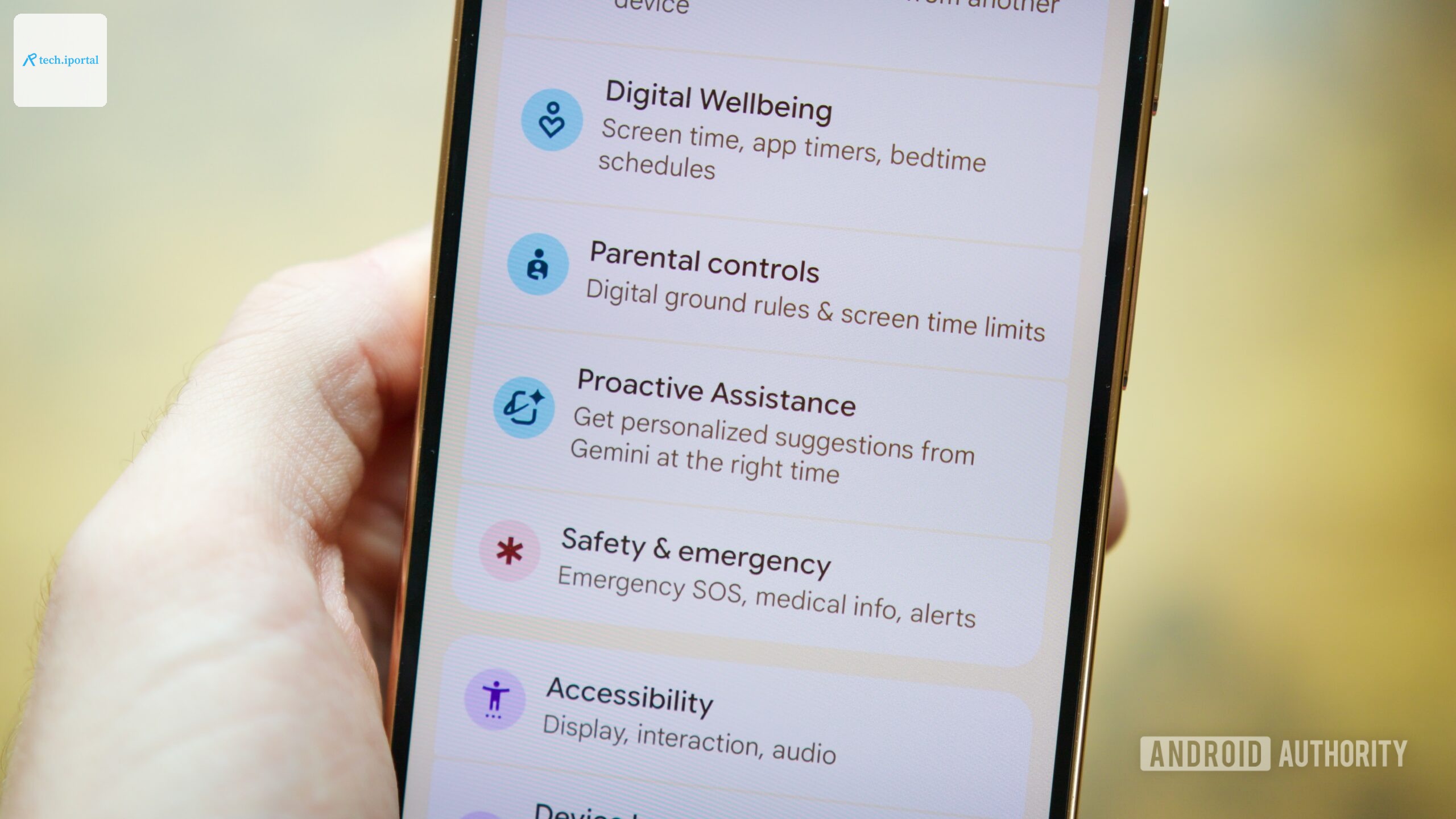 Proactive Assistance menu on the Pixel 11 Pro.