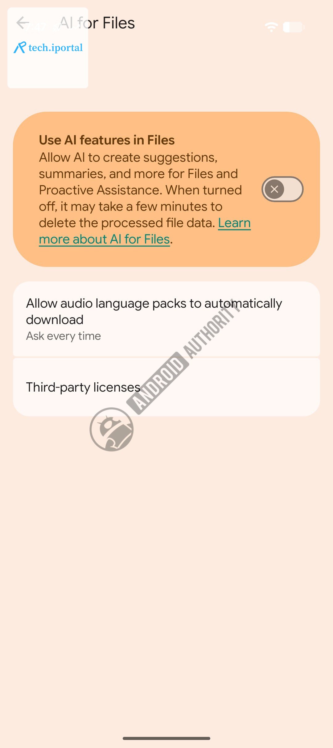 Googlebook Device Intelligence file collection toggle watermarked