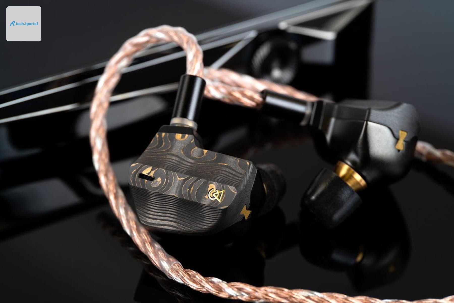 A closeup of the Campfire Audio Chimera in-ear monitors.