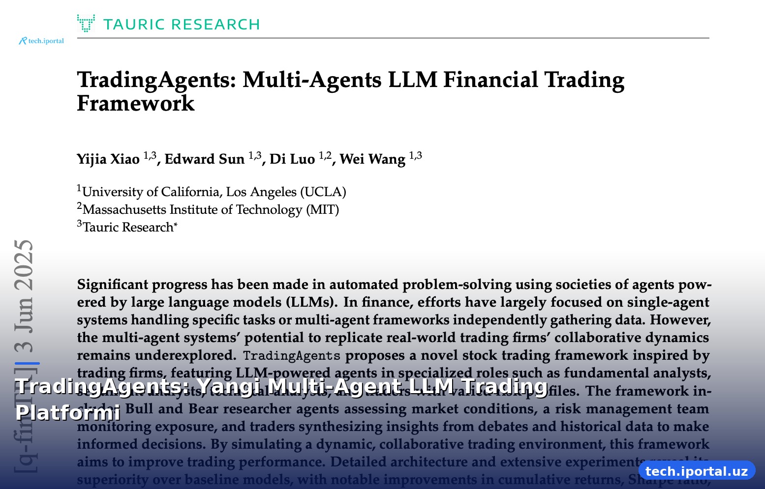 TradingAgents: Yangi Multi-Agent LLM Trading Platformi