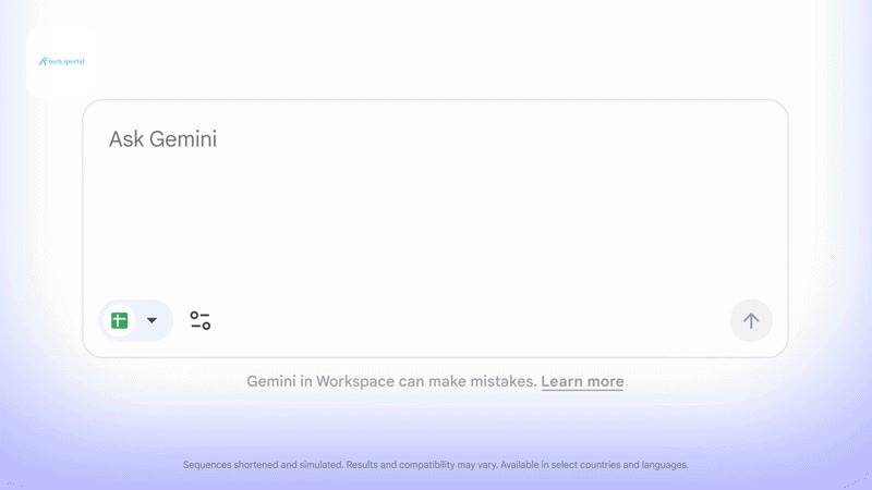 A GIF highlighting Google Sheets Canvas in action.