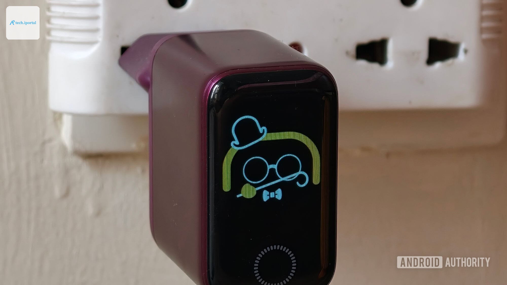Peeko animated face on the Baseus PicoGo Pro 100W GaN charger