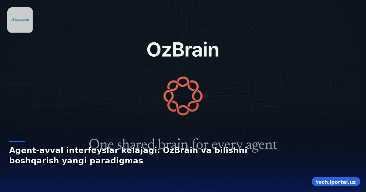 Agent-avval interfeyslar kelajagi: OzBrain va bilishni boshqarish yangi paradigmas
