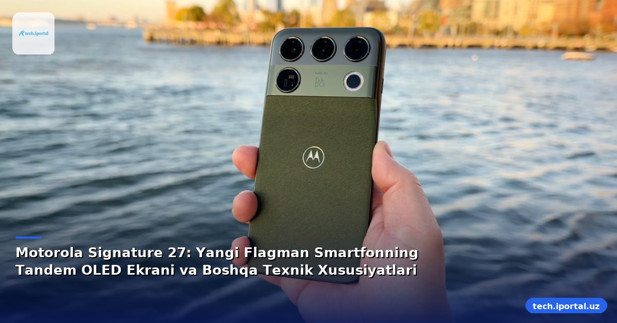 Motorola Signature 27: Yangi Flagman Smartfonning Tandem OLED Ekrani va Boshqa Texnik Xususiyatlari