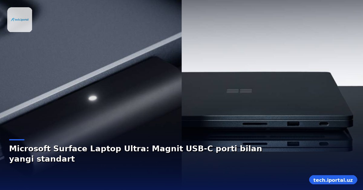 Microsoft Surface Laptop Ultra: Magnit USB-C porti bilan yangi standart