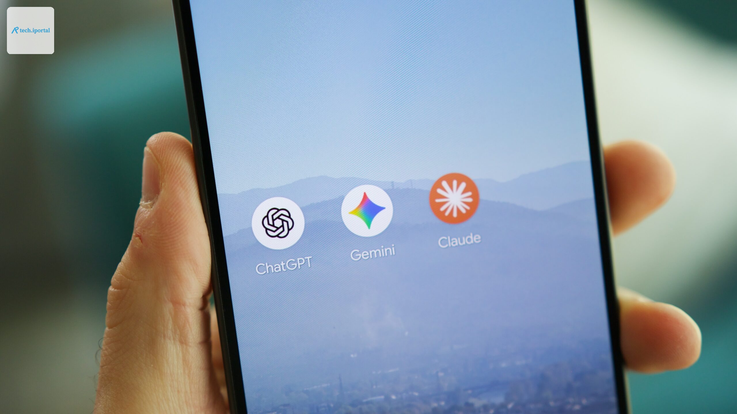 ChatGPT, Gemini, and Claude app icons on a Pixel phone.