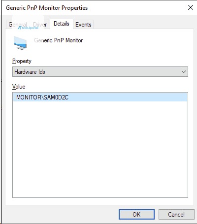 Hardware ID's within Generic UPNP Monitors.