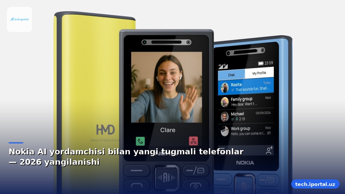 Nokia AI yordamchisi bilan yangi tugmali telefonlar — 2026 yangilanishi
